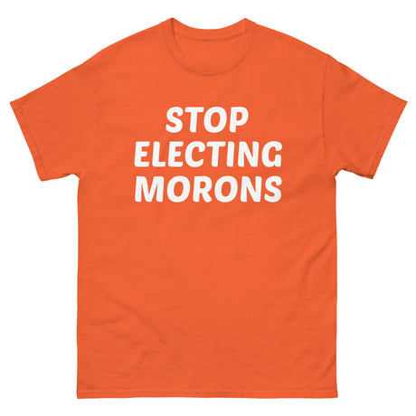 Stop Electing Morons Heavy Cotton Shirt - Libertarian Country