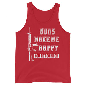 Guns Make Me Happy Tank Top - Libertarian Country