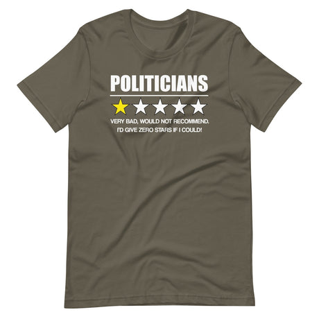 Politicians Very Bad Would Not Recommend Shirt