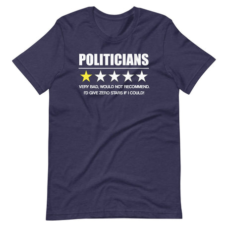 Politicians Very Bad Would Not Recommend Shirt