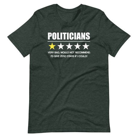 Politicians Very Bad Would Not Recommend Shirt