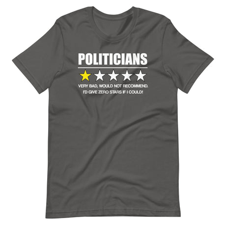 Politicians Very Bad Would Not Recommend Shirt