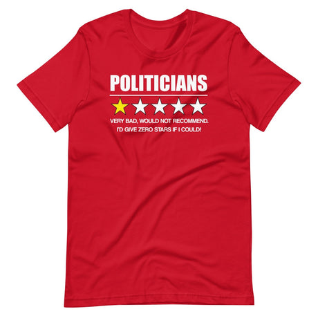 Politicians Very Bad Would Not Recommend Shirt