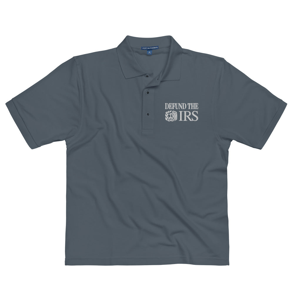 Defund The IRS Embroidered Polo - Libertarian Country