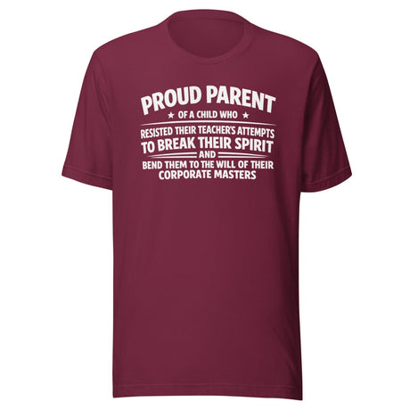 Proud Parent Of A Defiant Student Shirt
