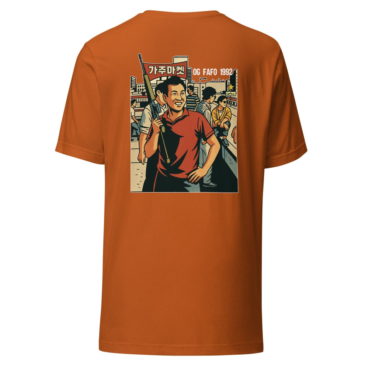 Rooftop Koreans Back Print Shirt