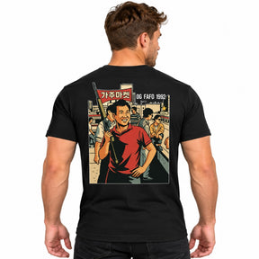 Rooftop Koreans Back Print Shirt