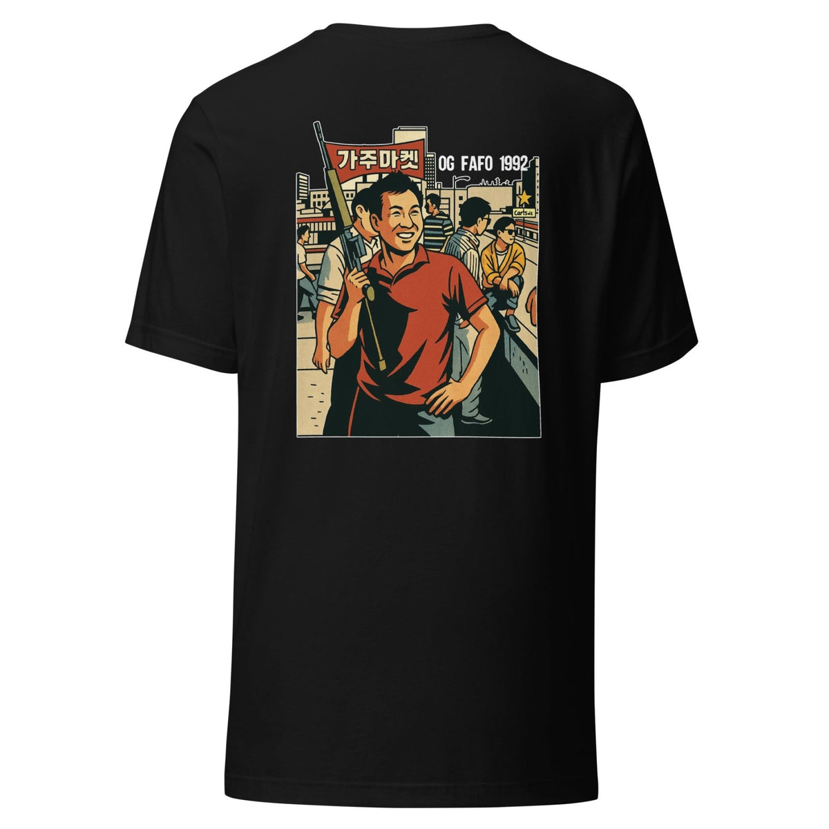Rooftop Koreans Back Print Shirt