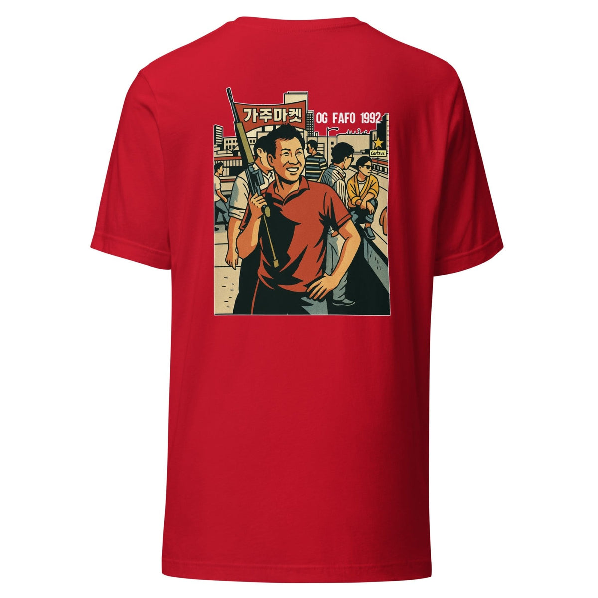 Rooftop Koreans Back Print Shirt
