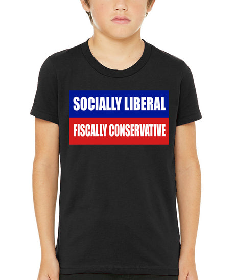Socially Liberal Fiscally Conservative Youth Shirt