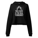 The State is The Real Terrorist Women's Crop Hoodie
