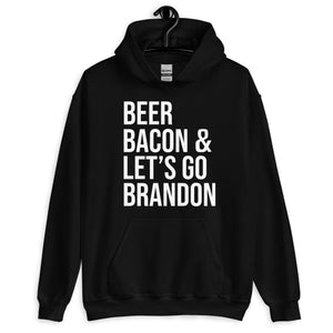 Let's Go Brandon Beer Bacon Hoodie - Libertarian Country