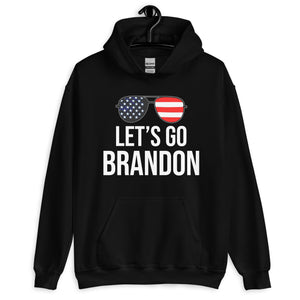 Let's Go Brandon American Flag Sunglasses Hoodie - Libertarian Country