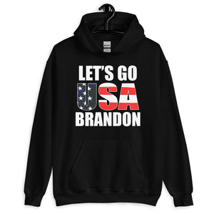 Let's Go Brandon American Flag USA Hoodie - Libertarian Country
