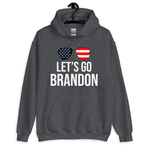 Let's Go Brandon American Flag Sunglasses Hoodie - Libertarian Country