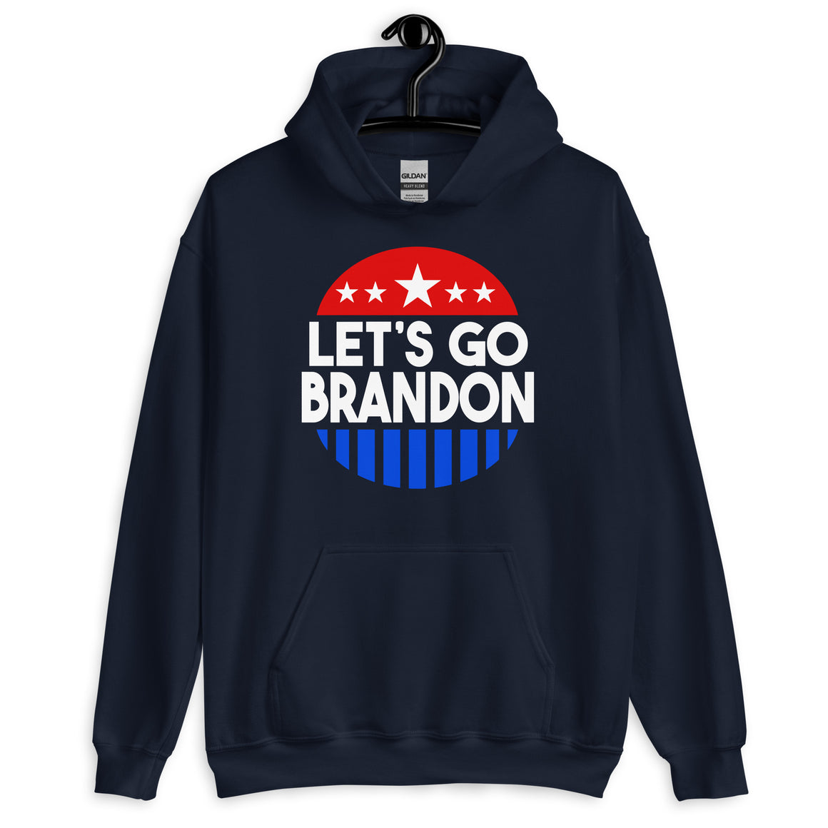 Let's Go Brandon Circle Stars Bars Hoodie - Libertarian Country