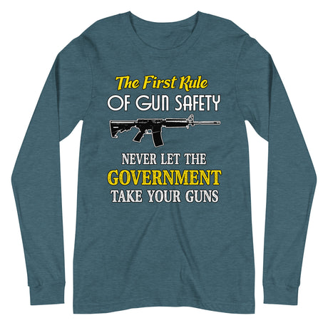 The First Rule of Gun Safety Long Sleeve Shirt - Libertarian Country