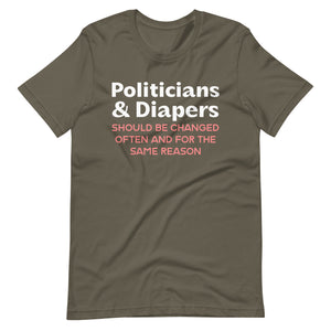 Politicians and Diapers Shirt - Libertarian Country