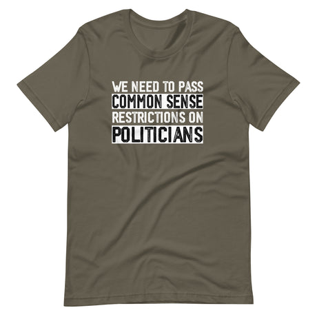 We Need To Pass Common Sense Restrictions On Politicians Shirt