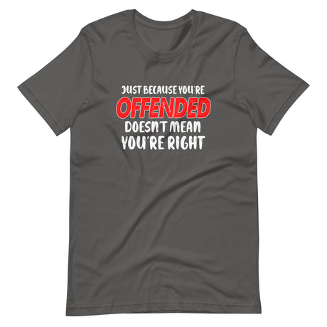 Just Because You're Offended Doesn't Mean You're Right Shirt