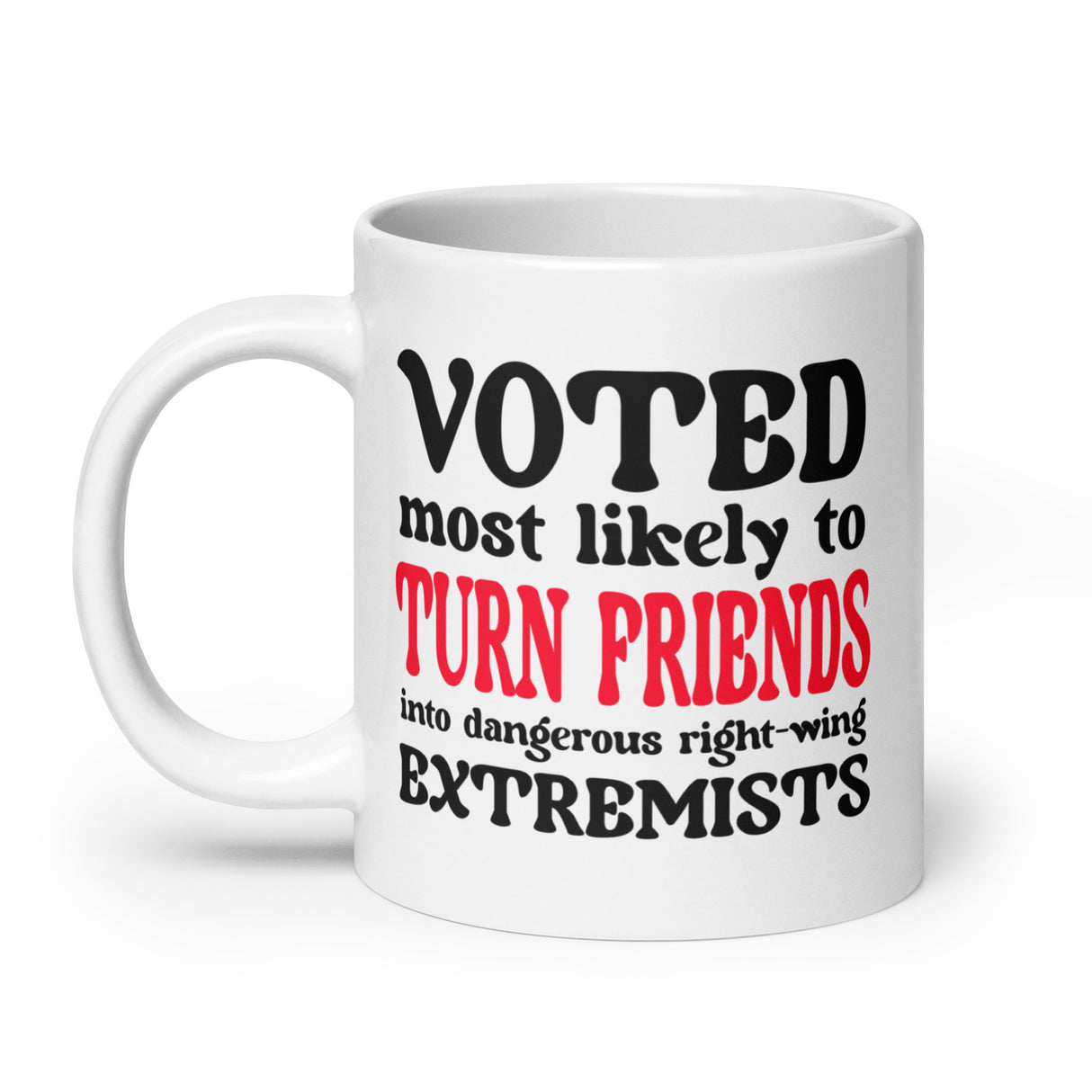 Voted Most Likely To Turn Friends Into Extremists Coffee Mug - Libertarian Country