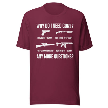 Why Do I Need Guns Tyranny Shirt