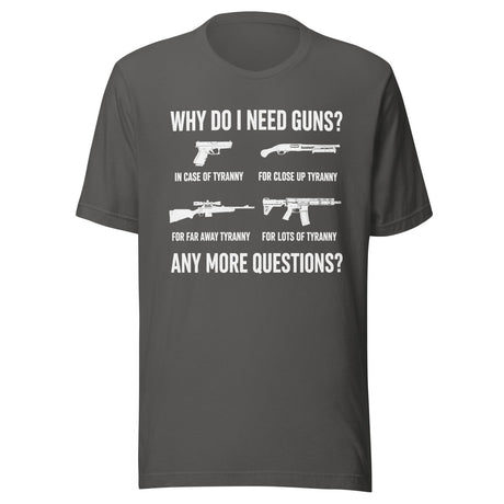 Why Do I Need Guns Tyranny Shirt