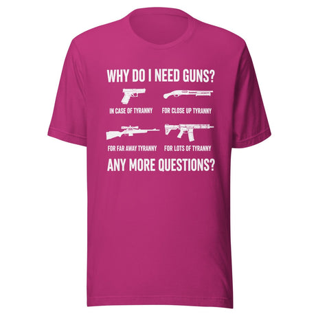 Why Do I Need Guns Tyranny Shirt