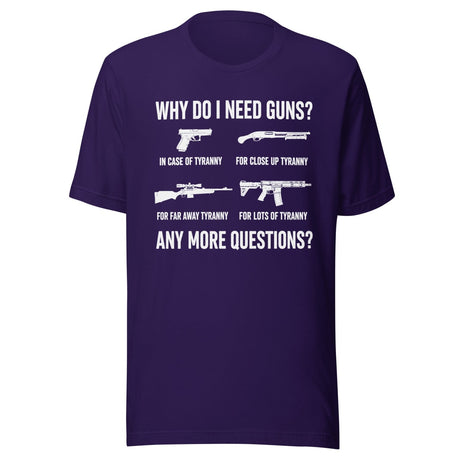 Why Do I Need Guns Tyranny Shirt