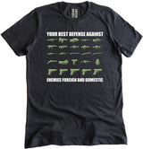 Your Best Defense Against Enemies Foreign and Domestic Shirt by Libertarian Country