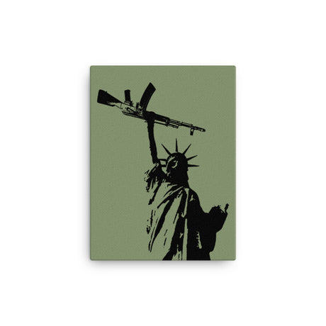 Statue of Liberty AK 47 Silhouette Artistic Canvas Print - Libertarian Country