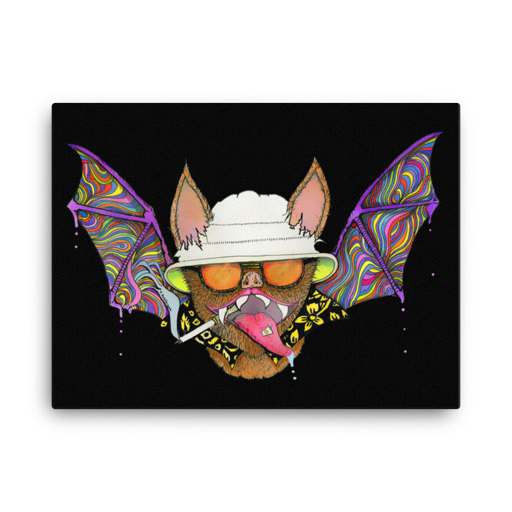 Hunter S. Thompson Psychedelic Bat Canvas Print - Libertarian Country