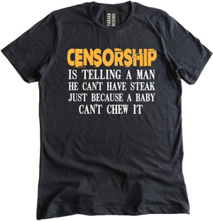 Censorship Steak Mark Twain Shirt by Libertarian Country