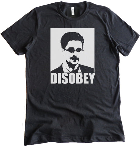 Edward Snowden Disobey Shirt by Libertarian Country
