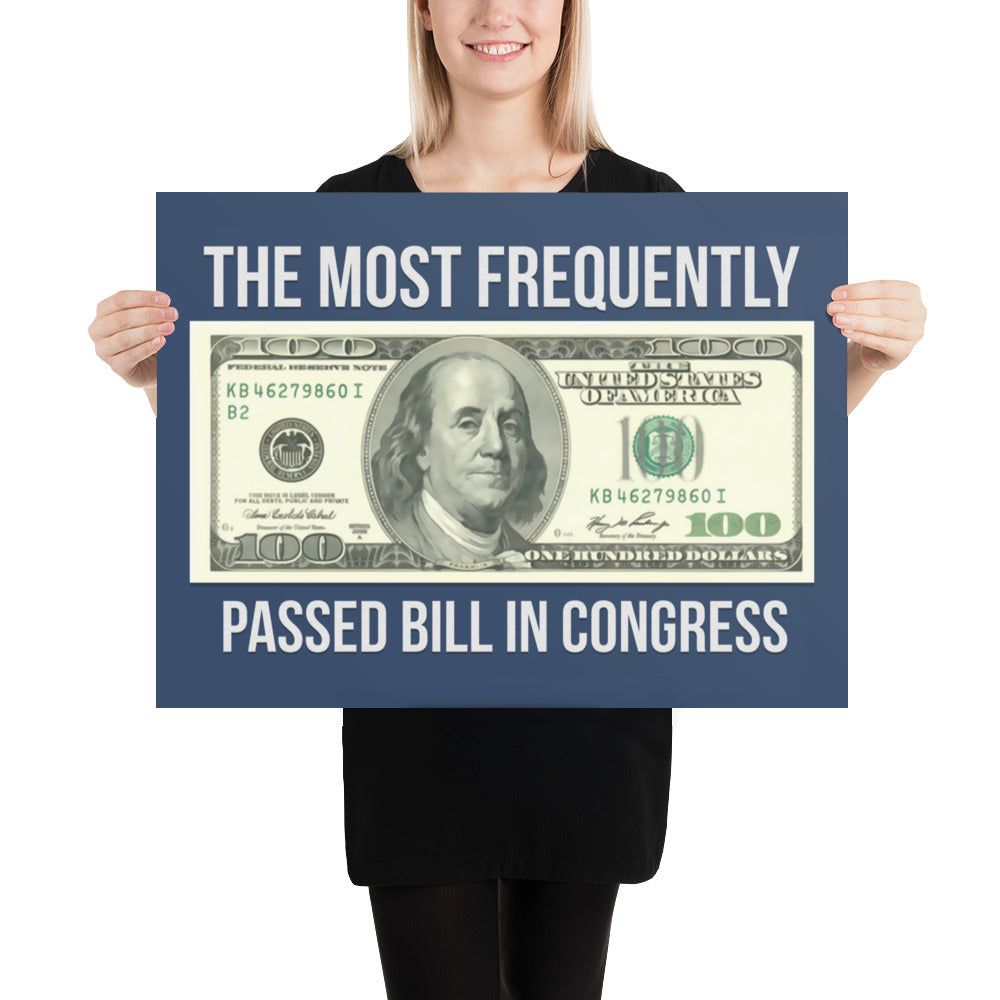 The Most Frequently Passed Bill in Congress Poster - Libertarian Country