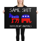 Same Shit Different Animals Poster - Libertarian Country