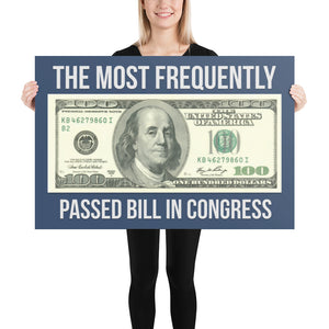 The Most Frequently Passed Bill in Congress Poster - Libertarian Country