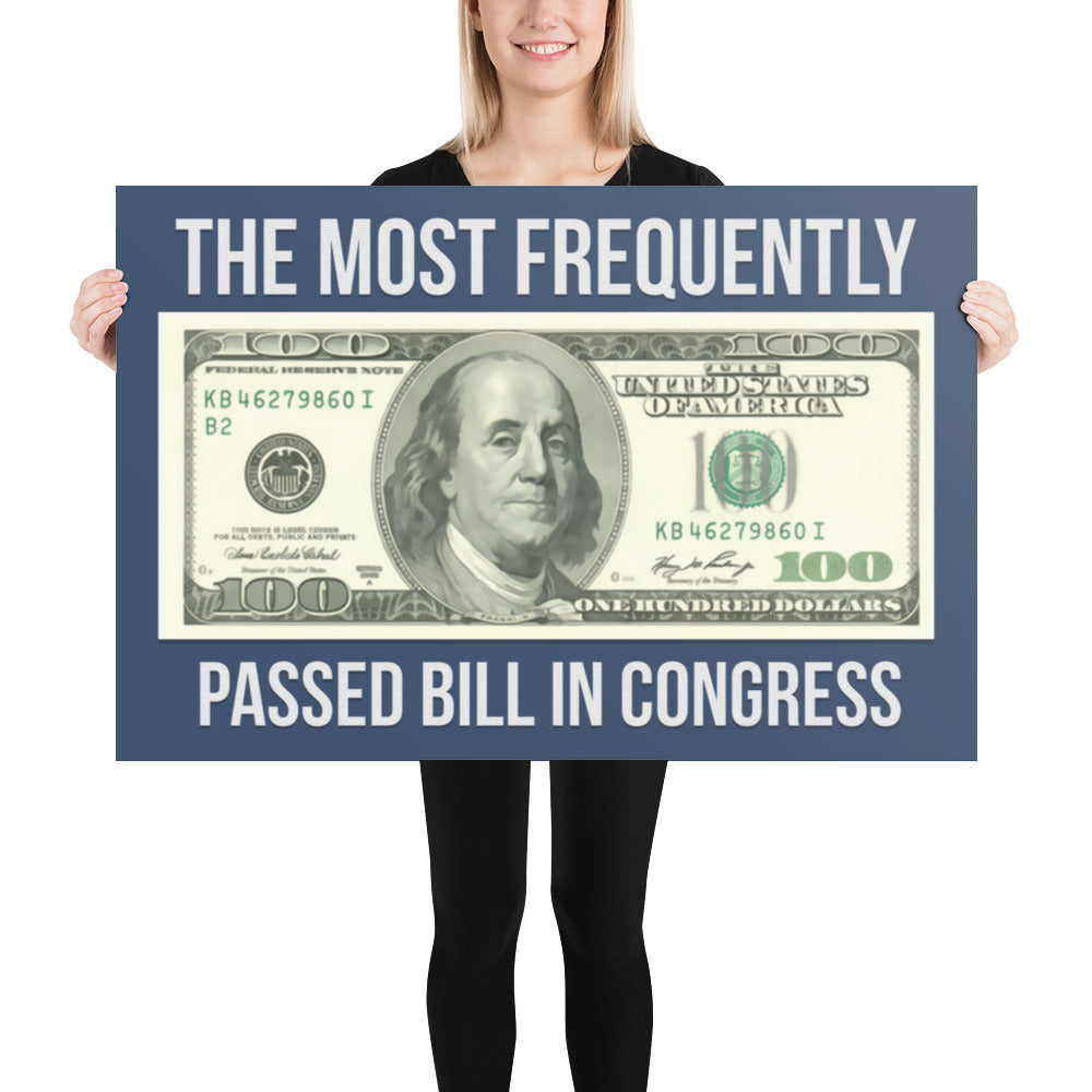 The Most Frequently Passed Bill in Congress Poster by Libertarian Country