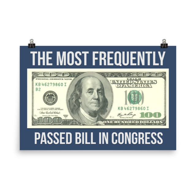 The Most Frequently Passed Bill in Congress Poster by Libertarian Country