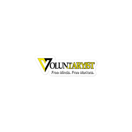 Voluntaryist Free Minds Free Markets Sticker - Libertarian Country