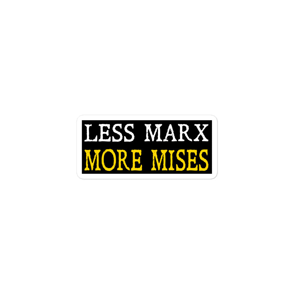 Less Marx More Mises Sticker - Libertarian Country