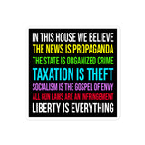 In This House We Believe Libertarian Version Sticker - Libertarian Country