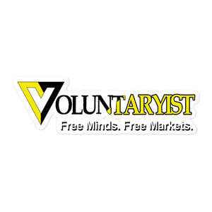 Voluntaryist Free Minds Free Markets Sticker by Libertarian Country