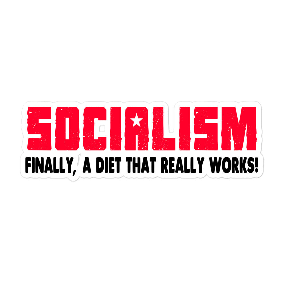 Socialism Diet Sticker by Libertarian Country