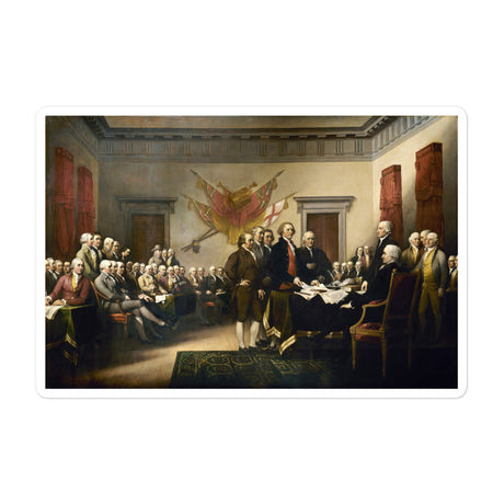 Declaration of Independence Signing Sticker by Libertarian Country