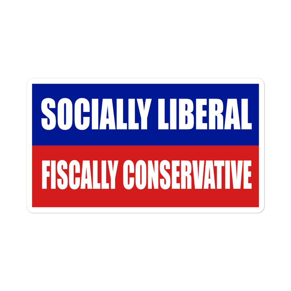 Socially Liberal Fiscally Conservative Sticker by Libertarian Country