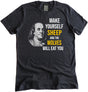 Ben Franklin Sheep and Wolves Shirt by Libertarian Country