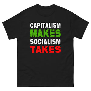 Capitalism Makes Socialism Takes Heavy Cotton Shirt