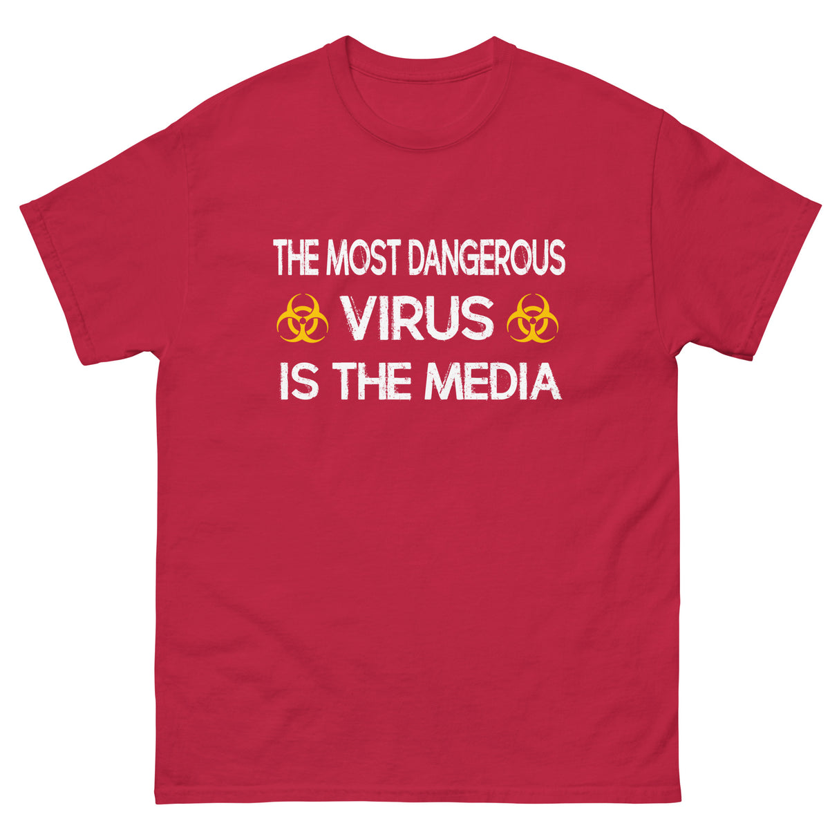 The Most Dangerous Virus is The Media Heavy Cotton Shirt - Libertarian Country
