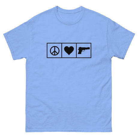 Peace Love Guns Heavy Cotton Shirt - Libertarian Country